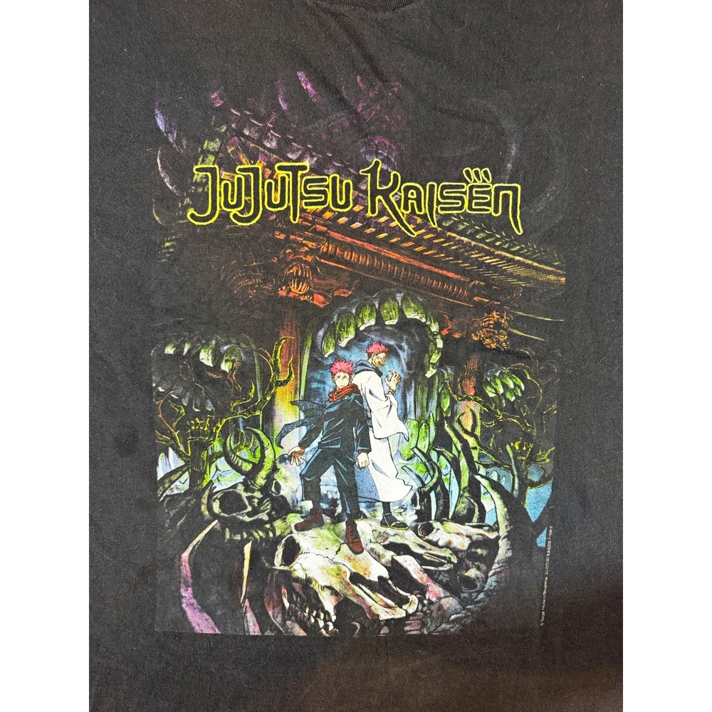Crunchyroll Jujutsu Kaisen Men's L Black Graphic Print Crew Neck T-Shirt